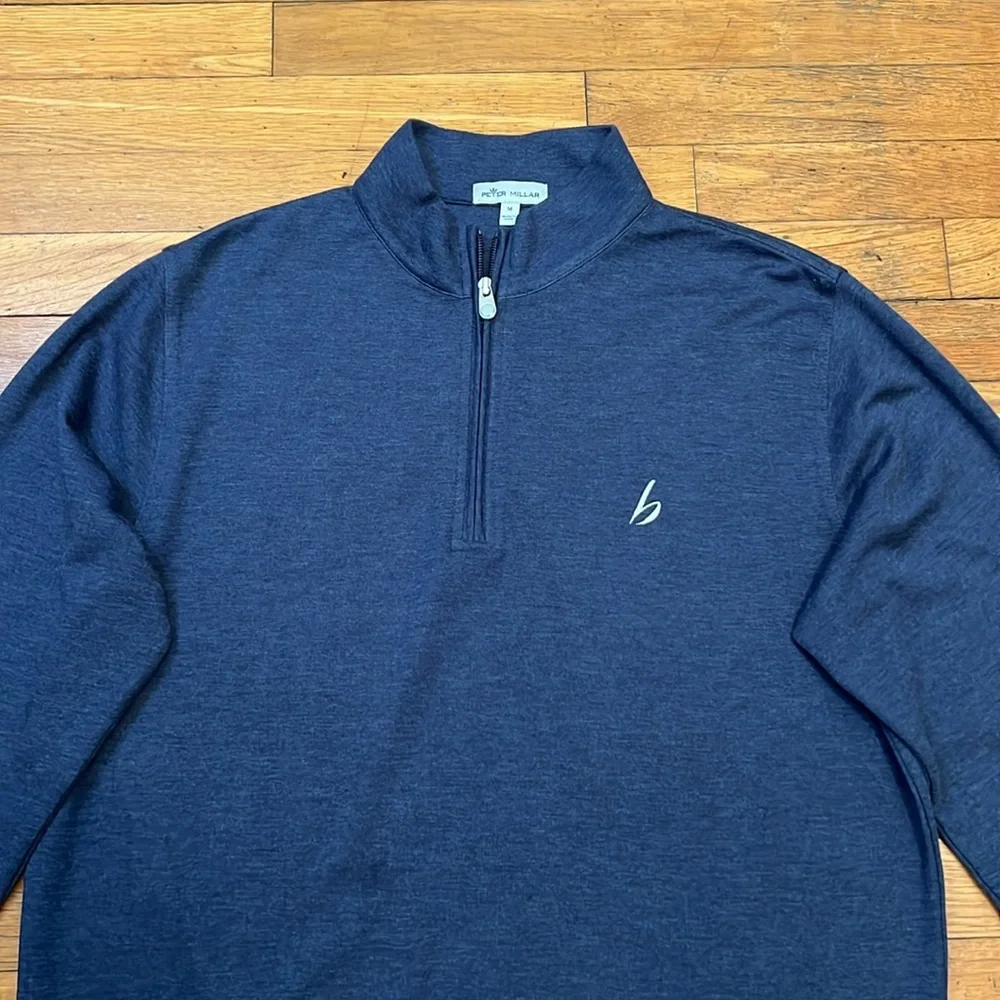 Peter Millar Crown Crafted Interlock Quarter Zip, size Medium